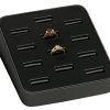 12 Slot Velvet Slanted Ring Display Blk