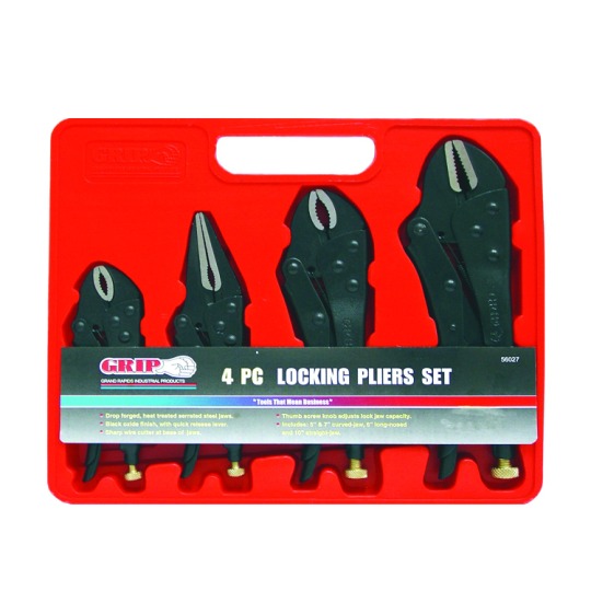 Grip 4 pc Locking Pliers Set