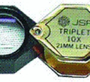HEXAGON 10X TRIPLET 20.5mm Goldtone/Blck