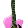 Main Street 38"  Guitar Pink Cutaway