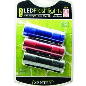 Sentry LED Flashlight 3pk