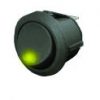 Round Rocker Switch Yellow Illuminated