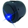 Round Rocker Switch Blue Illuminated