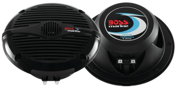 Boss 5.25in Black 2-Way Marine Speaker
