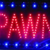 Pawn LED Sign 13in x 24 in Red and Blue