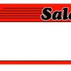 5.5 X 3.5 Fluorescent Orange Sale Sign