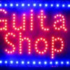 Guitar Shop LED Sign 13in x 24in