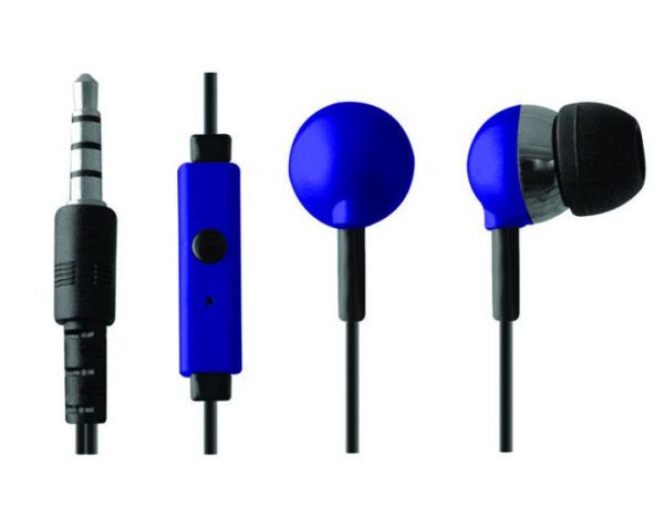 Sentry Stereo Earbuds w/Mic Blue