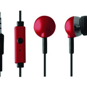 Sentry Stereo Earbuds w/Mic Red