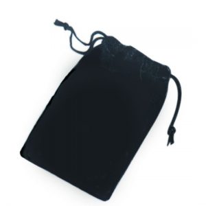 Dlx Blck Velvet Drawstring Pouch 3X4 Doz