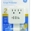 GE 2 Outlet USB Charging Surge Protector