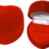 Red Heart Flock Ring Box