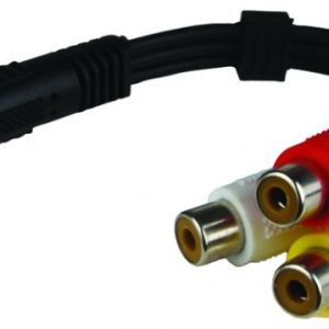 3.5 VIDEO PLUG TO RCA AUDIO/VIDEO 6in