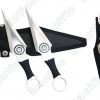 2 Pc 8inch Slvr Wngs Throwing Knife
