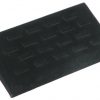 18 Slot Velvet Slanted Ring Display Blk