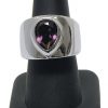 Single Ring Display Black Rubber