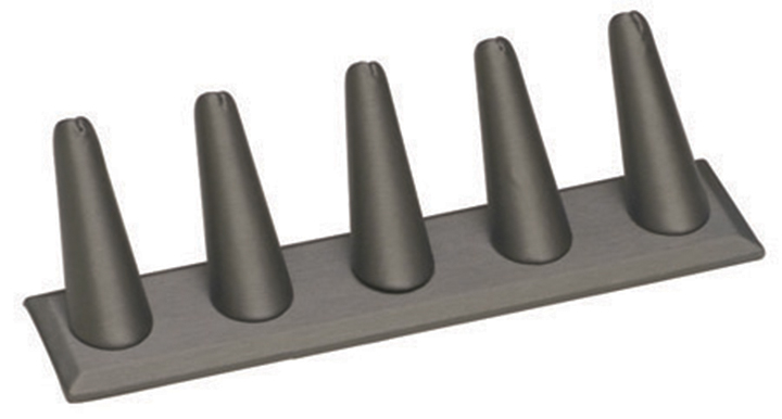 5 Finger Ring Display Steel Grey