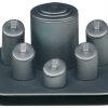 6 Ring Display Steel Grey Faux Blk Trim