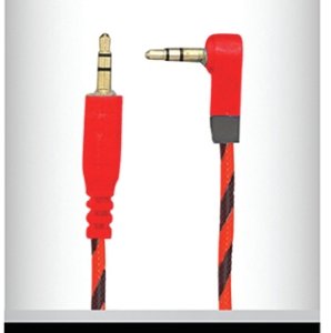 6ft Red/Black Braided Mesh Audio Cable