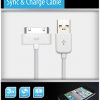 3ft 30 pin Sync&Charge Cable MFI White