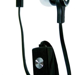 Blk Skinny Earbuds w Mic and Audio Cont