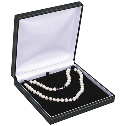 Black Leatherette Necklace Box