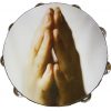 Zebra tambourine Praying Hands 10inch