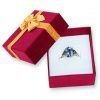 Red Bowtie Ring Box  2 x 2-1/8 x 7/8