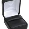 VR3 Leatherette metal ring box Black