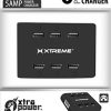 6 port 5 amp rapid usb power station blk