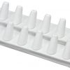 Ring Display 12 Finger Whte Faux Leather