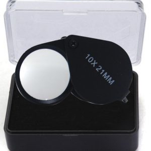 10x21MM Jewelers Loupe Plastic Box Black
