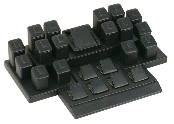 Showcase Collection Black Faux Leather