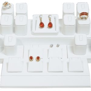Showcase Collection White Faux Leather