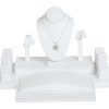 Showcase Collection White Faux Leather