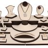 Faux Beige SuedeDarkBrownLeatherTrim28pc