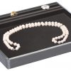 Presentation Trays Black Faux Leather