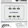 6 Port 5 Amp Rapid USB Power Station Wht
