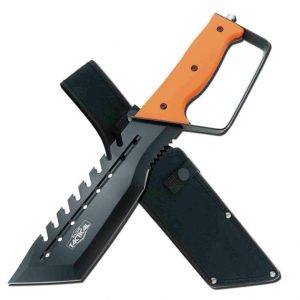 14.38in Orange Razor Tactical Machete