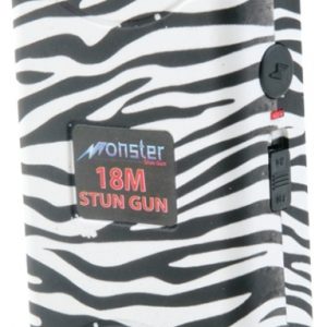 Monster 18M Stun Gun LED Zebra White