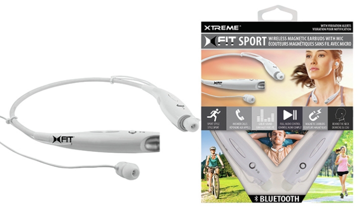 Magnetic Wrap Around BT Earbuds White