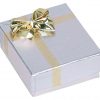 Silver Bowtie Earring Box  2x 2-1/8 x7/8
