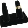 2-Finger RingStandRectangleBaseBlkVelvet