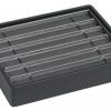 Stackable 6Bracelet tray steel grey w/Bk