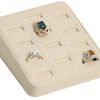 RING (12-slot) tray -natural linen Beige