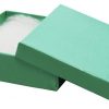 Teal Blue Box w/Cotton 3-1/2 x 3-1/2 x 1
