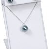 Large Earring Display White faux leather