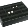 Stackable 16Pr Earring TrayBlk ET916B-BK