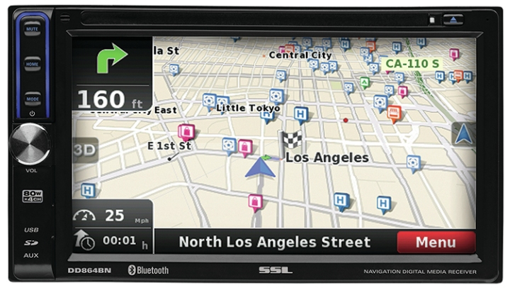 2x Din GPS 6.2 LCD DVD BT GPS Receiver