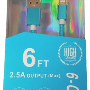 Kapas 6 Ft 8 PIn Charge-Sync Cable Blue
